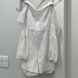 White Guess lace romper